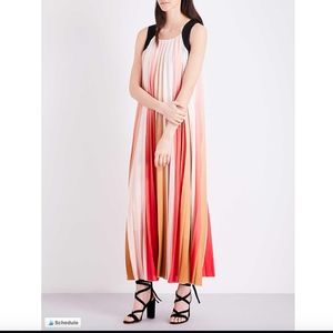 Maje Runina Ombre Pleated Maxi Dress